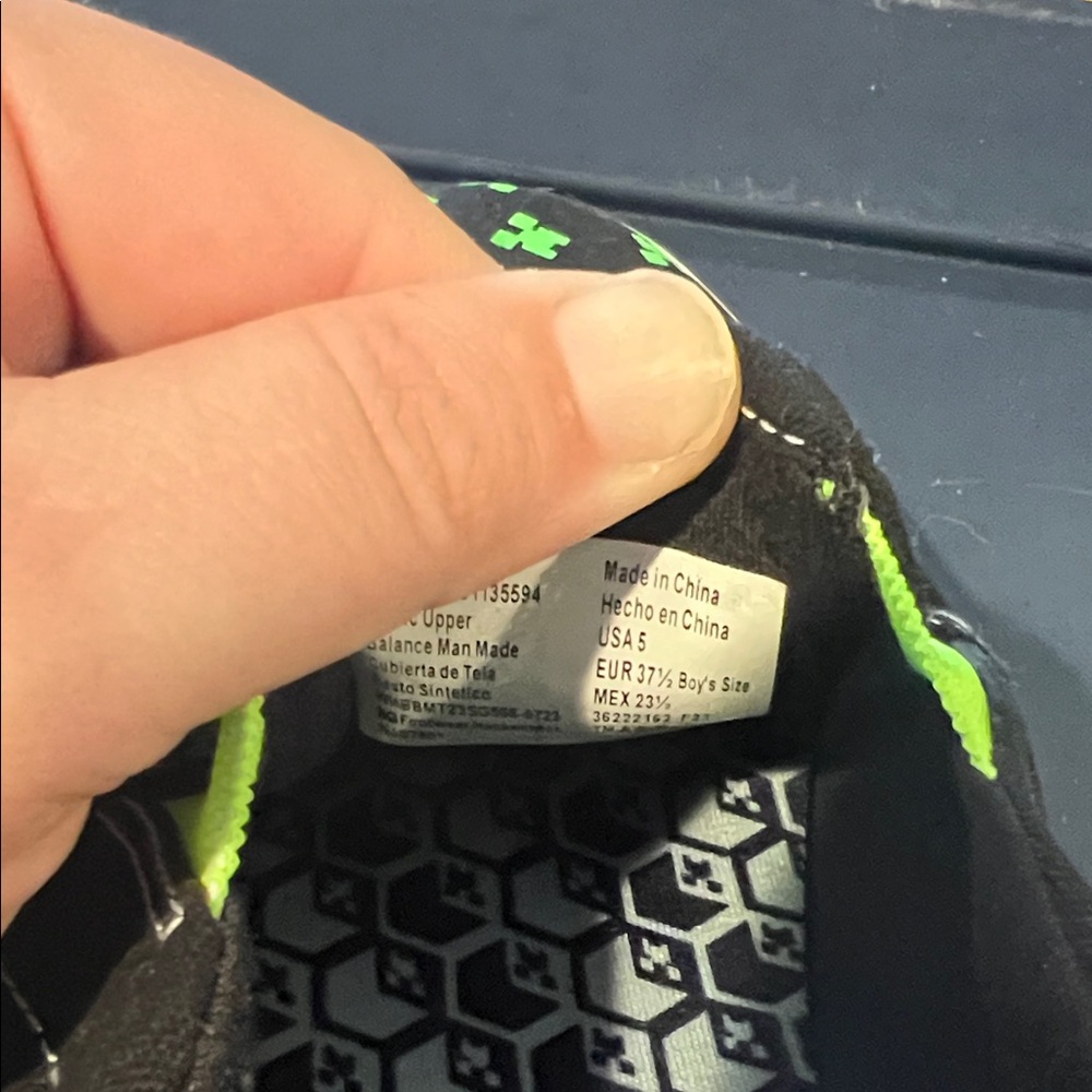 Stylish Black and Green Kids Slip-On Sneakers - Picture 2 of 5
